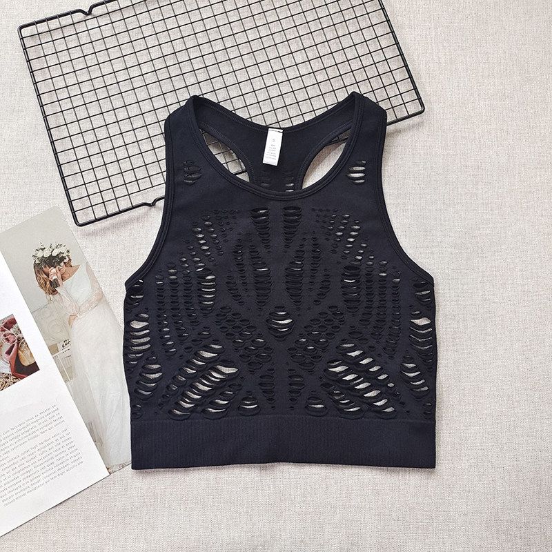 Yoga Fashion Wind Hollow-out Short Running Workout Vest Black Size S
Yoga Fashion Wind Hollow-out Short Running Workout Vest Black Size S