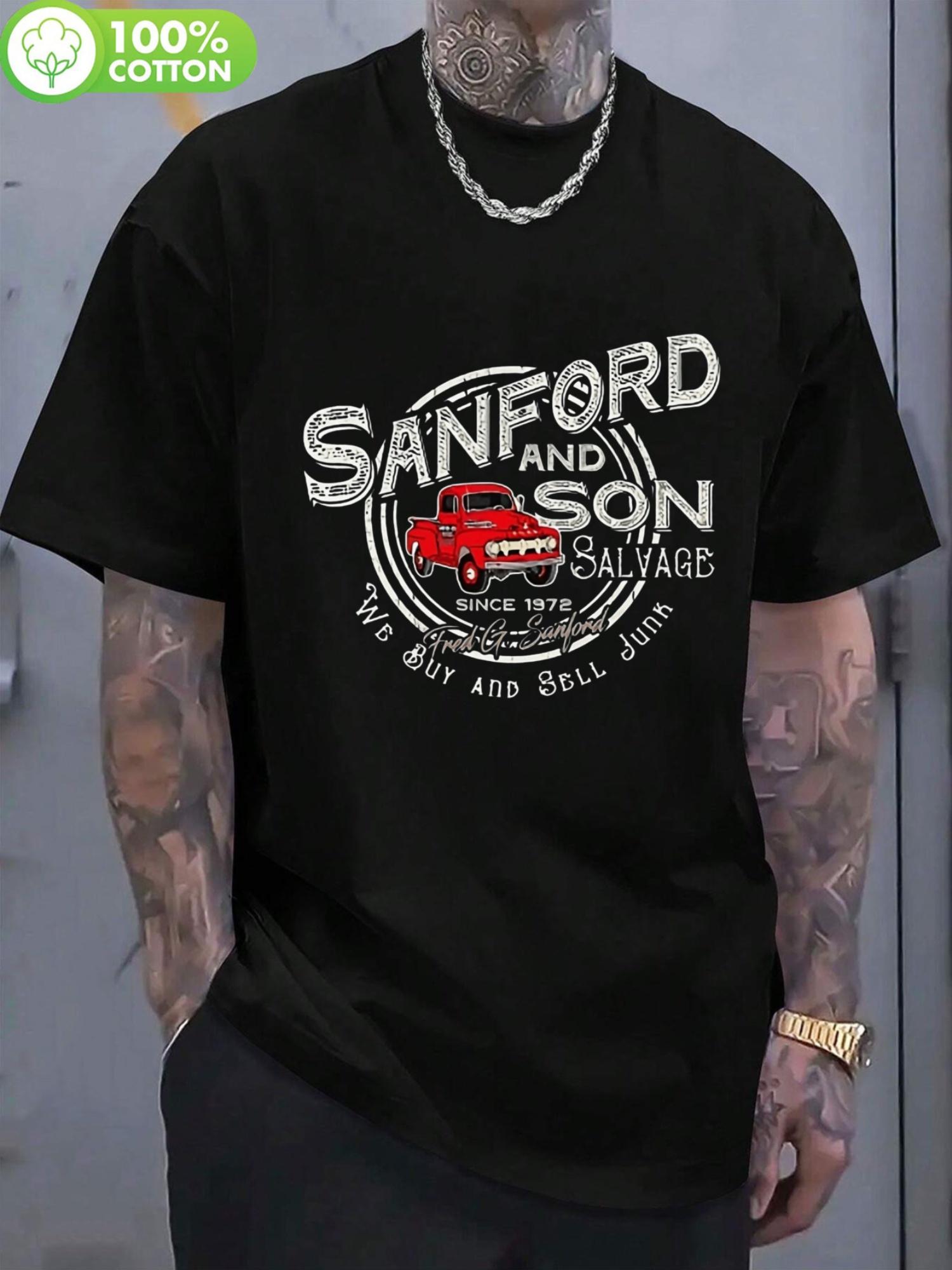 Sanford & Son Vintage Graphic T-shirt - 100% Cotton Comfort Fit Crew Neck Tee with Retro Junk Hauling Truck & Slogan Print M
Sanford & Son Vintage Graphic T-shirt - 100% Cotton Comfort Fit Crew Neck Tee with Retro Junk Hauling Truck & Slogan Print M