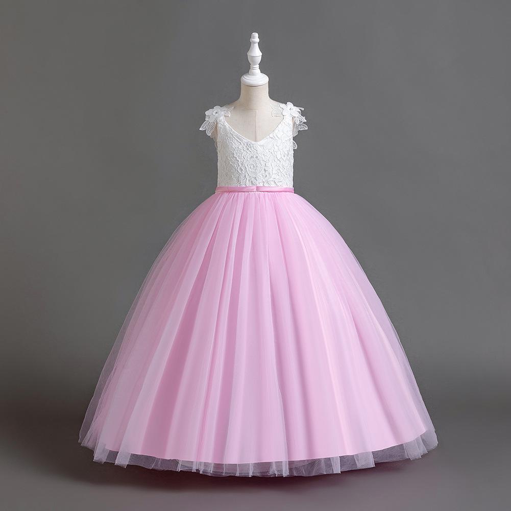 Girls Lace Spaghetti Strap Flower Girl Dress - Puffy Formal Princess Gown for Wedding or Fashion Show Performance Size 160 розовый
Girls Lace Spaghetti Strap Flower Girl Dress - Puffy Formal Princess Gown for Wedding or Fashion Show Performance Size 160 розовый