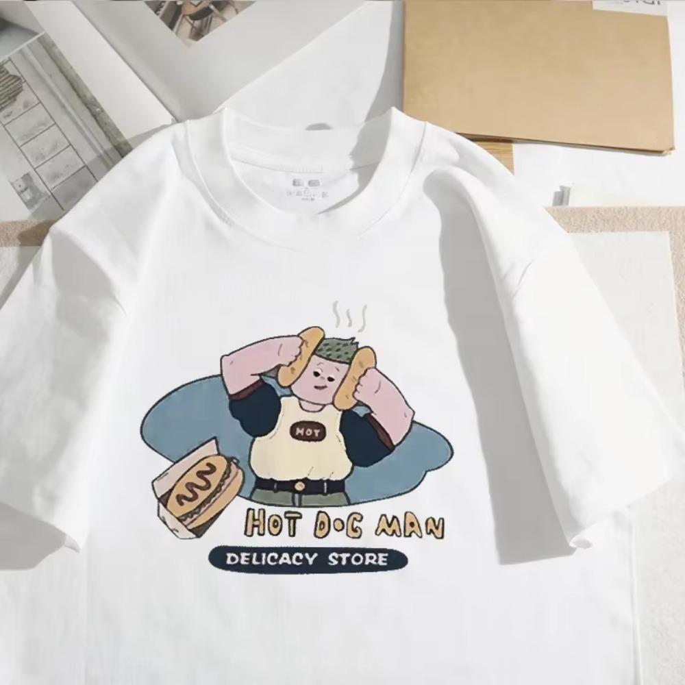 American Retro White Short Sleeved t-shirt For Men Women Loose Cartoon Printed Pure 100% Cotton Couple Half Sleeved Top Ins XXXXXL
American Retro White Short Sleeved t-shirt For Men Women Loose Cartoon Printed Pure 100% Cotton Couple Half Sleeved Top Ins XXXXXL