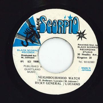 7-дюймовая пластинка RICKY GENERAL / LUCIANO - Neighbourhood Watch НИКАКОЙ Black Scorpio 1995 Ямайка Регги, Ска и Даб Б/У
7-дюймовая пластинка RICKY GENERAL / LUCIANO - Neighbourhood Watch НИКАКОЙ Black Scorpio 1995 Ямайка Регги, Ска и Даб Б/У