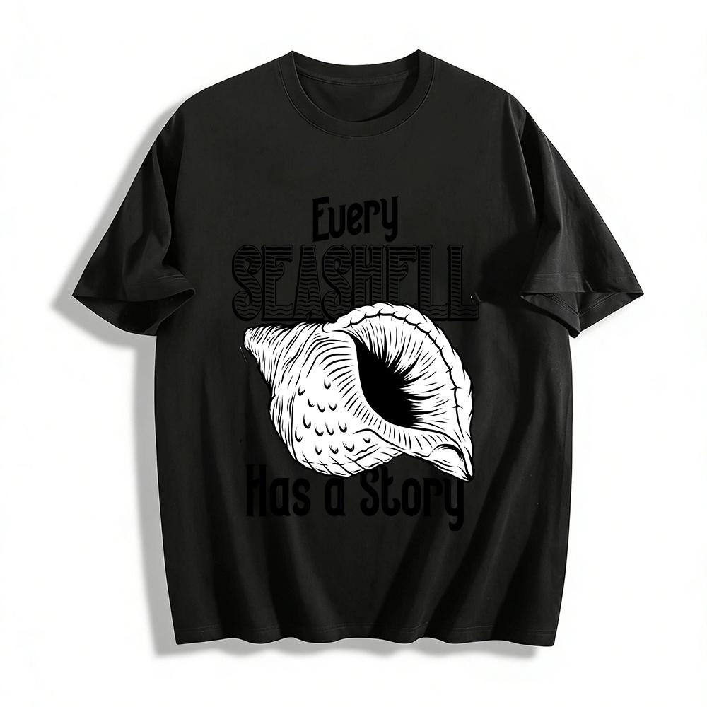 Every Seashell Has a Story Conch Print Casual Tee Shirt Pure cotton T-shirt XXS
Every Seashell Has a Story Conch Print Casual Tee Shirt Pure cotton T-shirt XXS