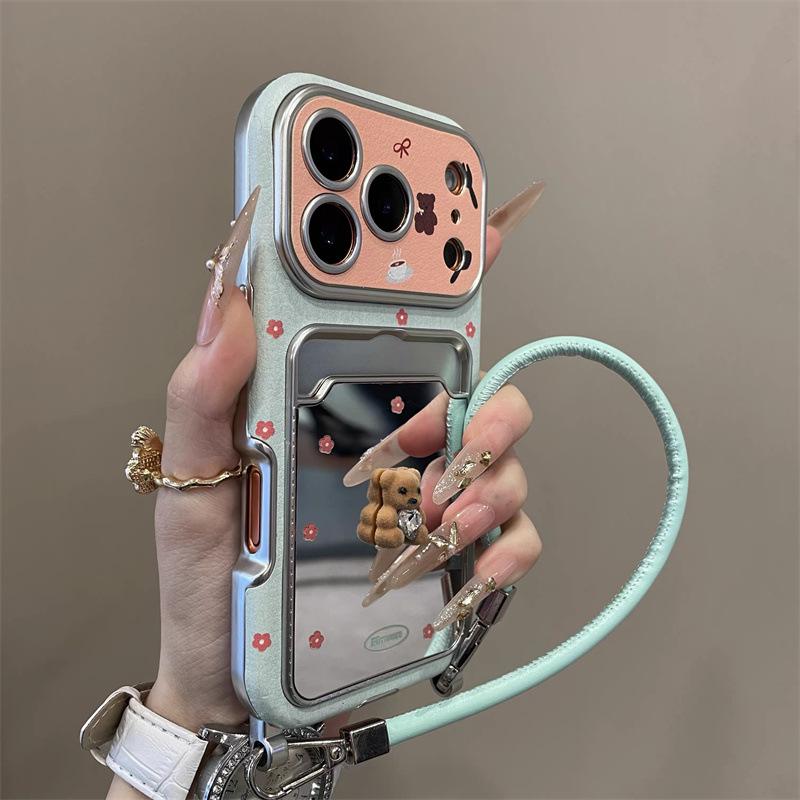 Rhinestone Bear Mirror Card Holder Case for iPhone 14pro, 15pro, 16pro, 17pro iPhone 16
Rhinestone Bear Mirror Card Holder Case for iPhone 14pro, 15pro, 16pro, 17pro iPhone 16