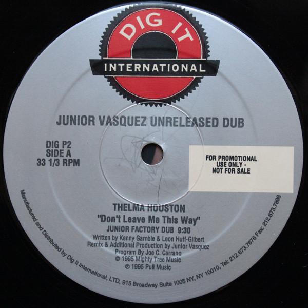 12inch Record THELMA HOUSTON / URBAN DISCHARGE - Junior Vasquez Unreleased Dub DIGP2 Dig It Internat 1995 US Dance & Electronica Used
12inch Record THELMA HOUSTON / URBAN DISCHARGE - Junior Vasquez Unreleased Dub DIGP2 Dig It Internat 1995 US Dance & Electronica Used