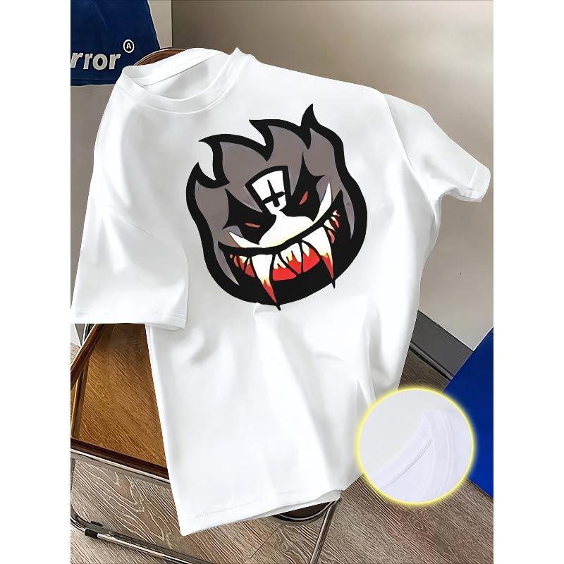 European Size Men S 100% Graphic T-Shirt | Edgy Evil Flame Joyful Face Print, Relaxed Fit Short Sleeve Tee for Summer Casual 4XL білий
European Size Men S 100% Graphic T-Shirt | Edgy Evil Flame Joyful Face Print, Relaxed Fit Short Sleeve Tee for Summer Casual 4XL білий