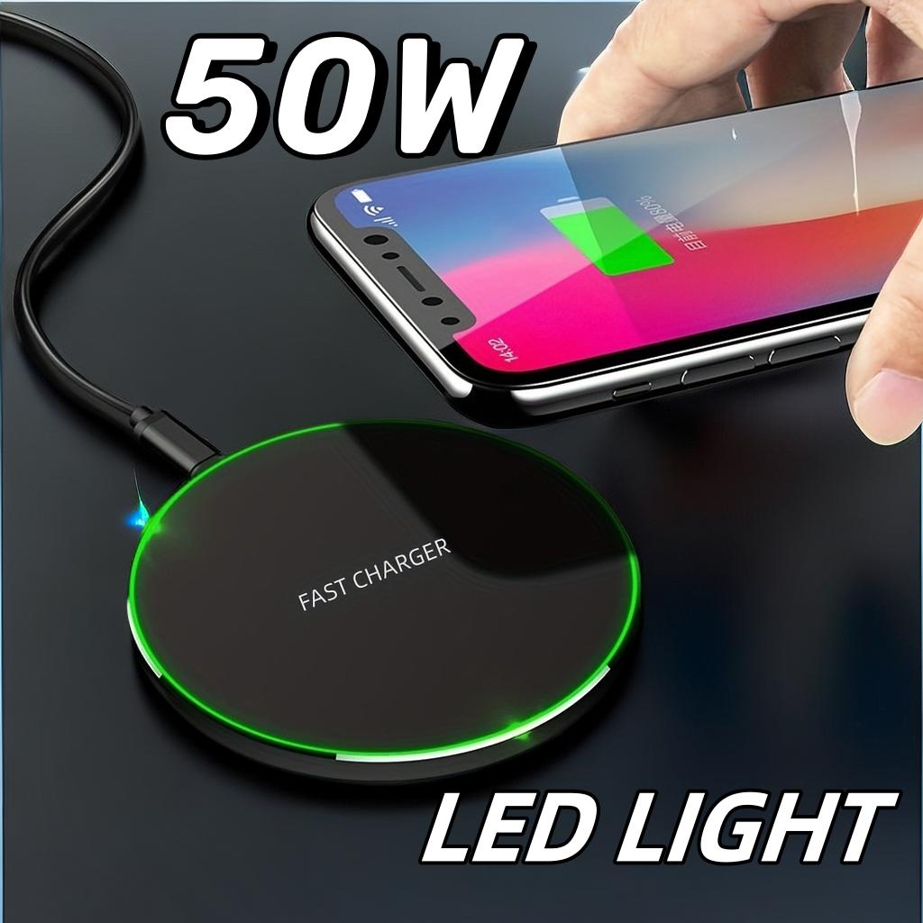50W Fast Wireless Charger Pad for iPhone 14 13 12 11 Pro Max Samsung Galaxy S22 S21 S20 S10 S9 Xiaomi Wireless Charging Station
50W Fast Wireless Charger Pad for iPhone 14 13 12 11 Pro Max Samsung Galaxy S22 S21 S20 S10 S9 Xiaomi Wireless Charging Station