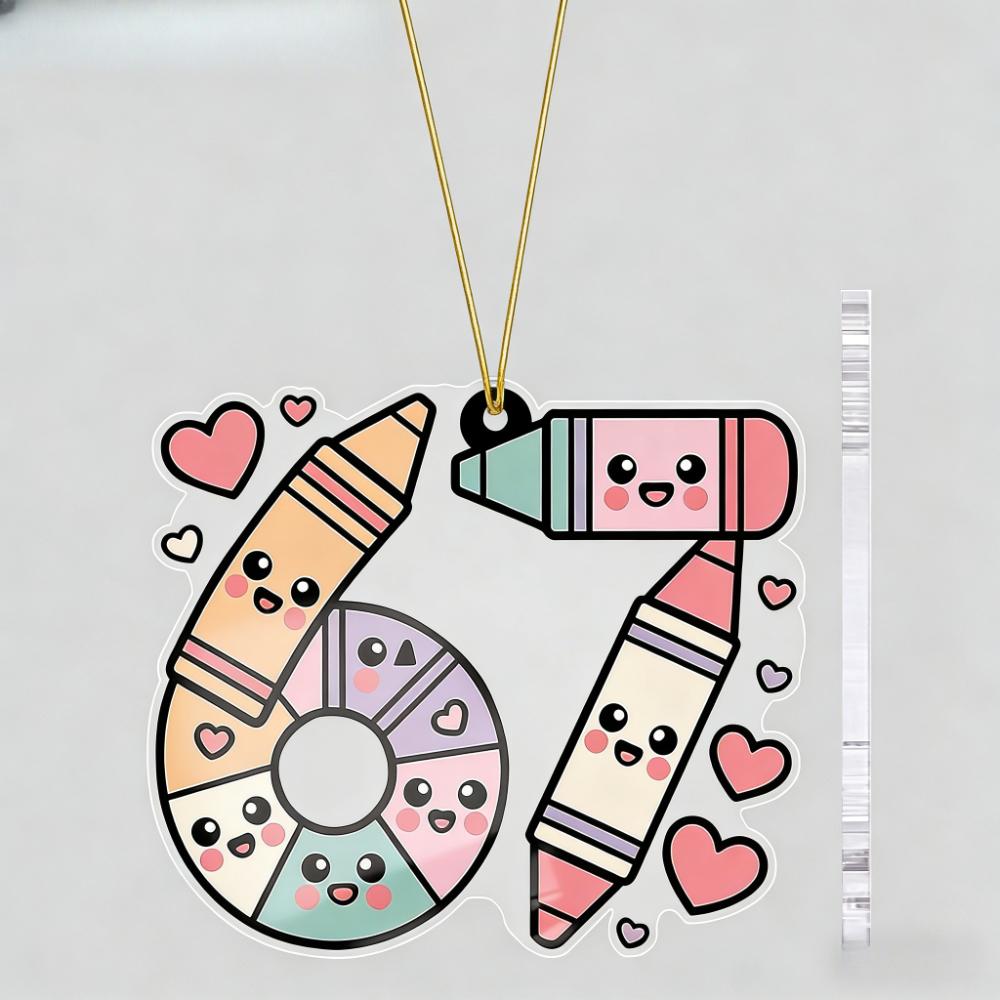 Acrylic Back to School Hanging Ornament with Adorable Pencil Pattern | Unique Six Seven Pendants, Drops & Finials - Ideal Gift for Friends, Classmates 20*20cm
Acrylic Back to School Hanging Ornament with Adorable Pencil Pattern | Unique Six Seven Pendants, Drops & Finials - Ideal Gift for Friends, Classmates 20*20cm