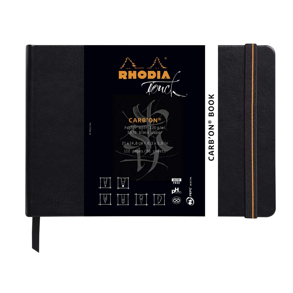 RHODIA Touch Sketchbook Drawing Paper Carbon Book A5 Landscape Paper Weight 112 RHODIA Touch cf116116 (Black Paper, Plain, 120g, Pages) чорний
RHODIA Touch Sketchbook Drawing Paper Carbon Book A5 Landscape Paper Weight 112 RHODIA Touch cf116116 (Black Paper, Plain, 120g, Pages) чорний