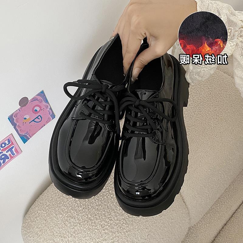 Single shoes black small leather shoes women s new spring British college style thick-soled lace-up thick heel versatile velvet fashion 40
Single shoes black small leather shoes women s new spring British college style thick-soled lace-up thick heel versatile velvet fashion 40