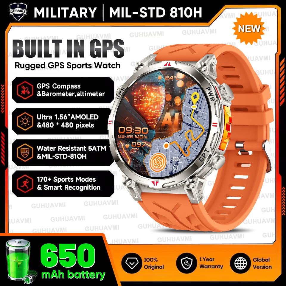 Outdoor GPS Sports Smart Watch Men Built in GPS Compass 5ATM Waterproof Bluetooth Call HD AMOLED Screen Fitness Smartwatch GPS Sports Watch помаранчевий
Outdoor GPS Sports Smart Watch Men Built in GPS Compass 5ATM Waterproof Bluetooth Call HD AMOLED Screen Fitness Smartwatch GPS Sports Watch помаранчевий