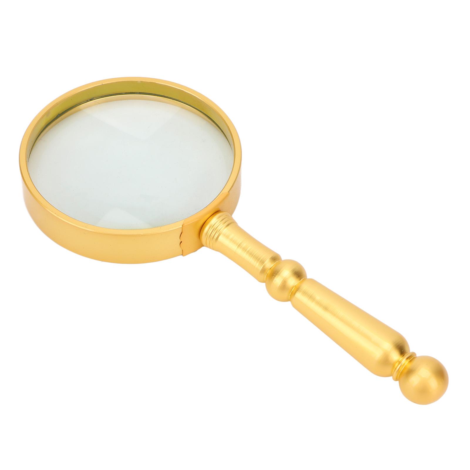 Magnifying Glass Classic Gold Ergonomic Handheld 6x Optical Full Metal 75mm Reading Magnifying
Magnifying Glass Classic Gold Ergonomic Handheld 6x Optical Full Metal 75mm Reading Magnifying