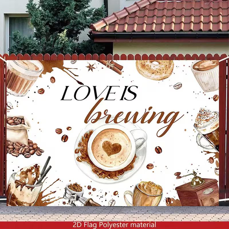 2D Love is Brewing Backdrop, Coffee Themed Bridal Shower Photography Background 47.2x31.5inch/120*80cm
2D Love is Brewing Backdrop, Coffee Themed Bridal Shower Photography Background 47.2x31.5inch/120*80cm