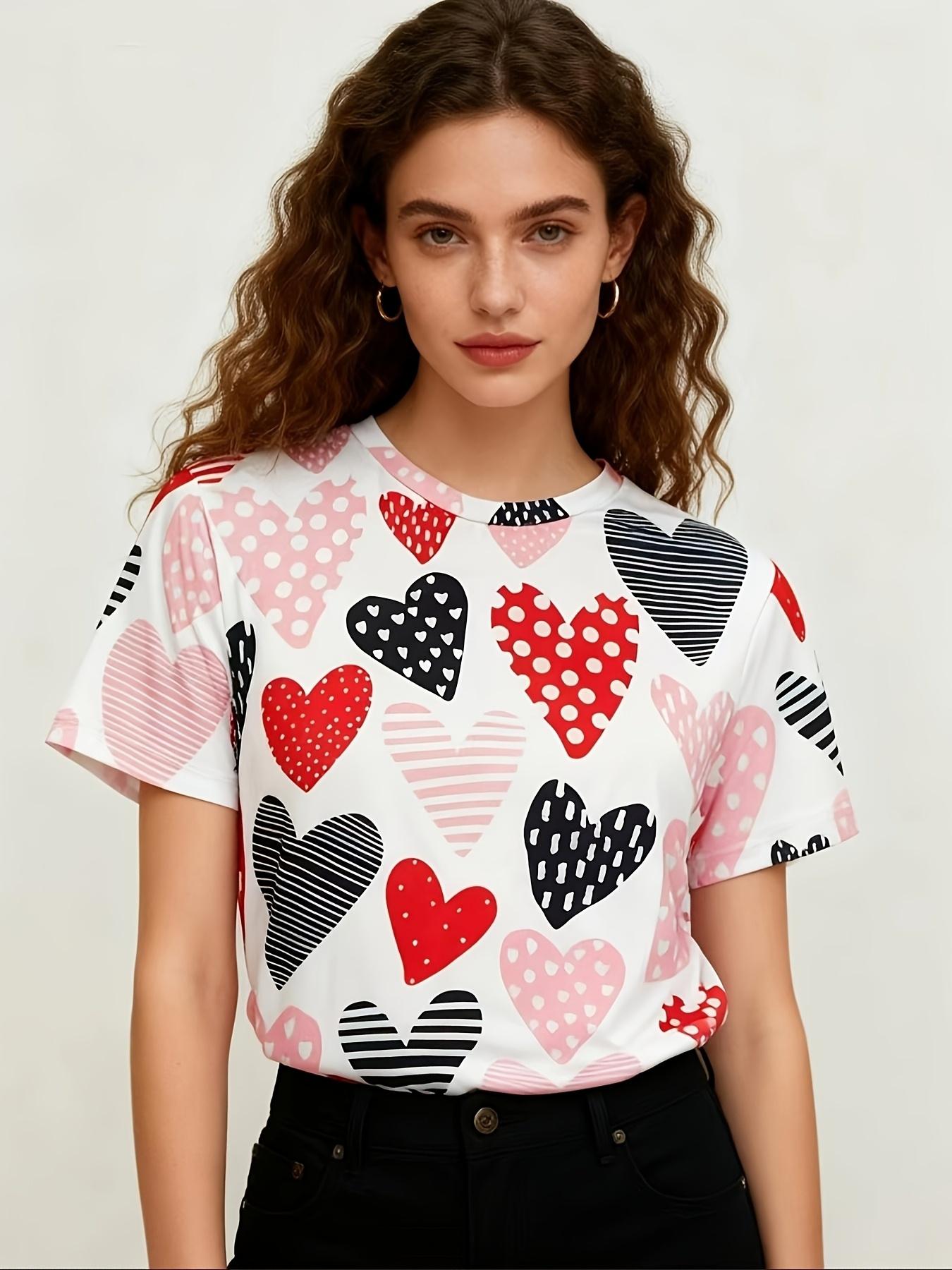 Women s Latin American Valentine s Day T-Shirt - All-Over Heart Print Short Sleeve Top with Suitable for. Casual Wear ; Themed Parties. Machine Washab 2XL дубильна кора
Women s Latin American Valentine s Day T-Shirt - All-Over Heart Print Short Sleeve Top with Suitable for. Casual Wear ; Themed Parties. Machine Washab 2XL дубильна кора