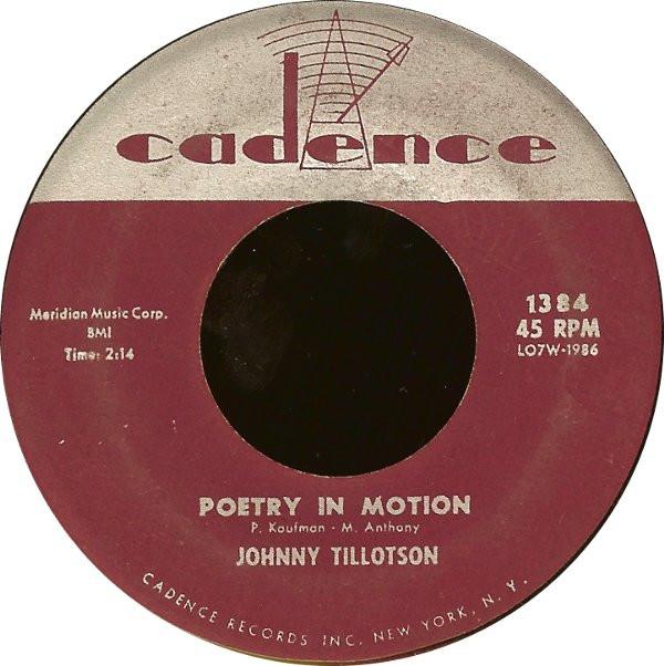 7-дюймовая пластинка ДЖОННИ ТИЛЛОТСОН - Poetry In Motion / Princess, Prince 1384 Cadence 1960 США Рок Б/У
7-дюймовая пластинка ДЖОННИ ТИЛЛОТСОН - Poetry In Motion / Princess, Prince 1384 Cadence 1960 США Рок Б/У