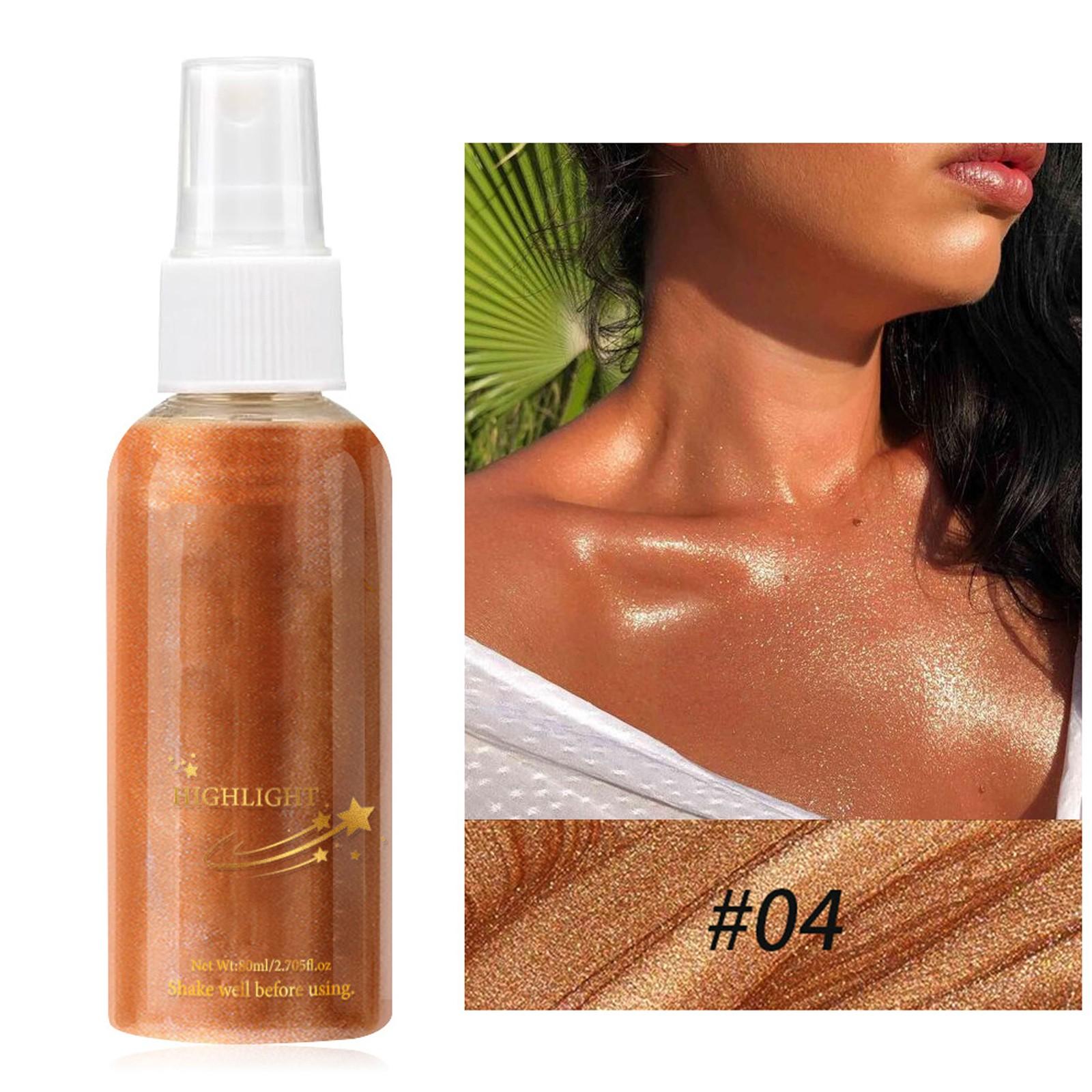 Хайлайтер для тела, жидкий хайлайтер, водостойкий хайлайтер-спрей для стойкого контуринга, блеск для лица и тела 80 мл One Size
Хайлайтер для тела, жидкий хайлайтер, водостойкий хайлайтер-спрей для стойкого контуринга, блеск для лица и тела 80 мл One Size