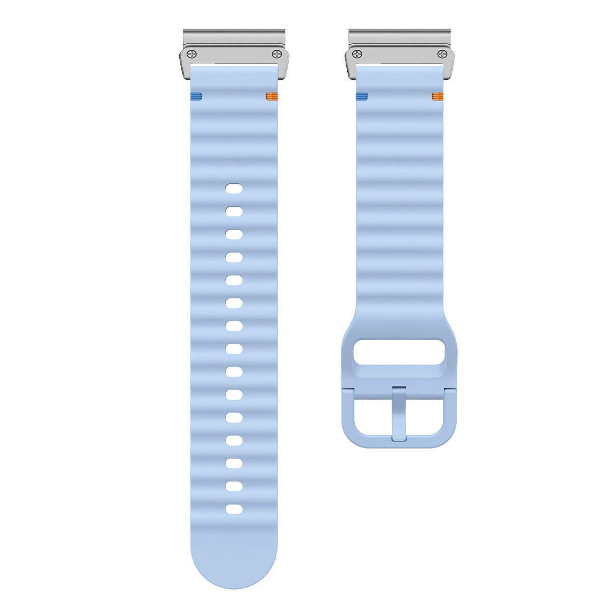 Watch Band for Garmin Fenix 8 51mm/Enduro 3/Enduro 2 Quick Release Wavy Texture Silicone Strap with Silver Connector White
Watch Band for Garmin Fenix 8 51mm/Enduro 3/Enduro 2 Quick Release Wavy Texture Silicone Strap with Silver Connector White