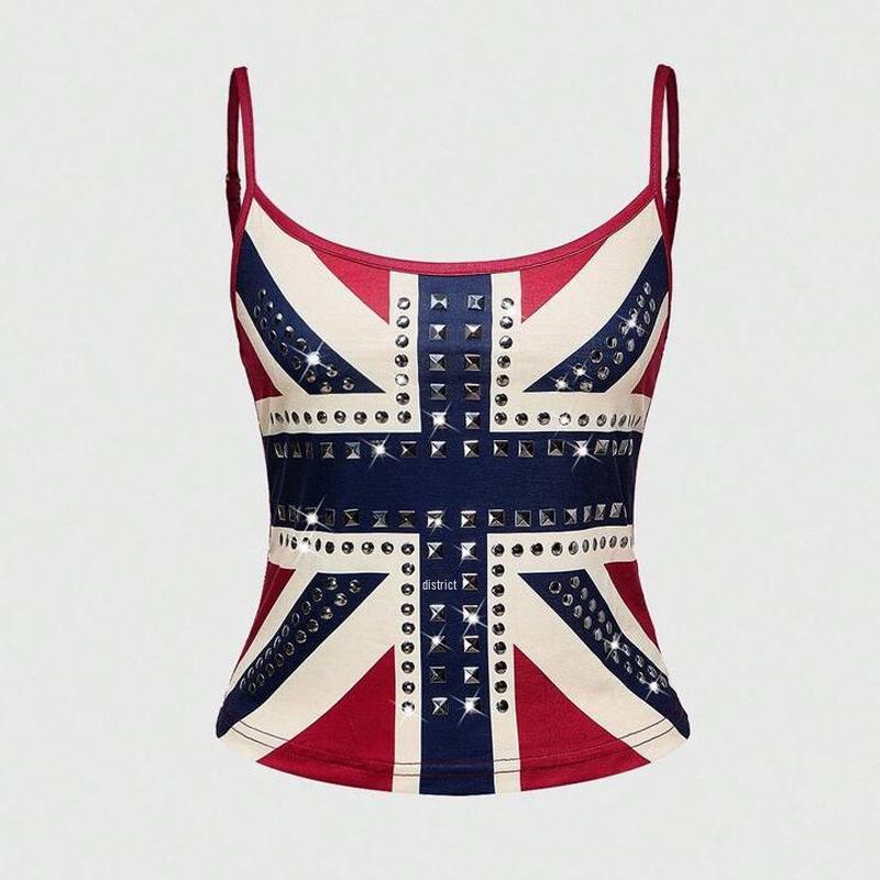 2026 Hot Rhinestone National Flag Print Women s Camisole - Slim and Sexy Sleeveless Vest Top for Spring and Summer Small
2026 Hot Rhinestone National Flag Print Women s Camisole - Slim and Sexy Sleeveless Vest Top for Spring and Summer Small