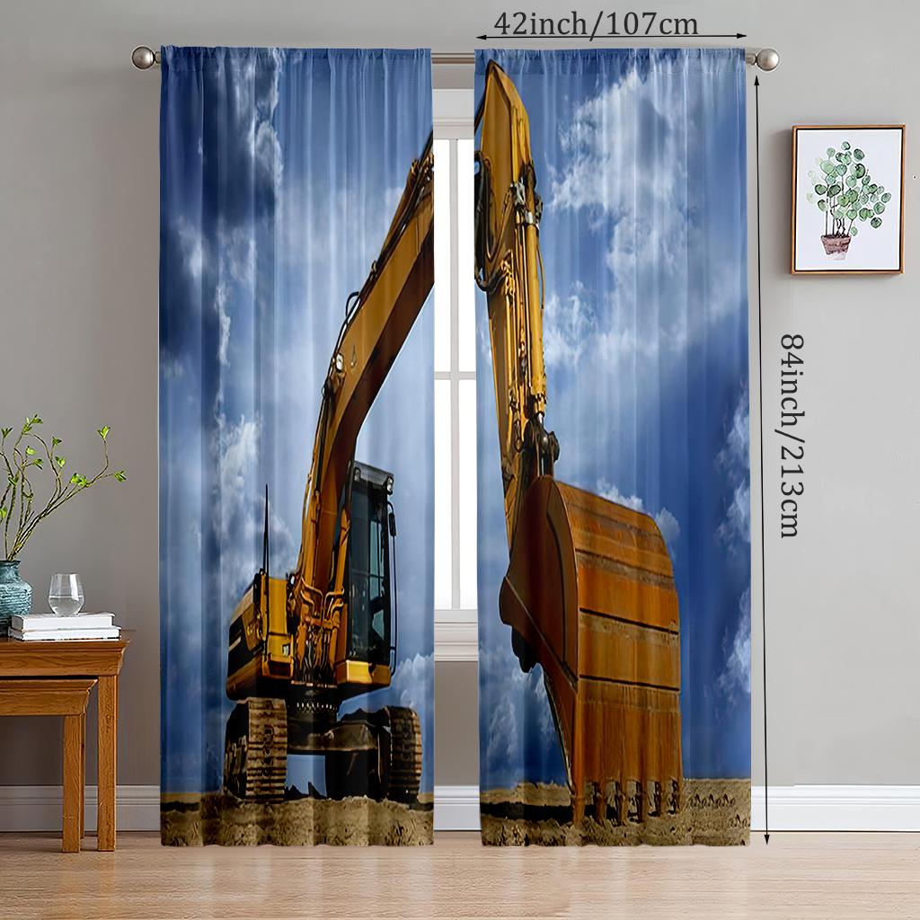 Set Of 2 Excavator Pattern Printed Curtains Pole Bag Bedroom Living Room Home Decoration Curtain Polyester Ideal For Great W100*H70(CM)-Hooks&2PCS
Set Of 2 Excavator Pattern Printed Curtains Pole Bag Bedroom Living Room Home Decoration Curtain Polyester Ideal For Great W100*H70(CM)-Hooks&2PCS