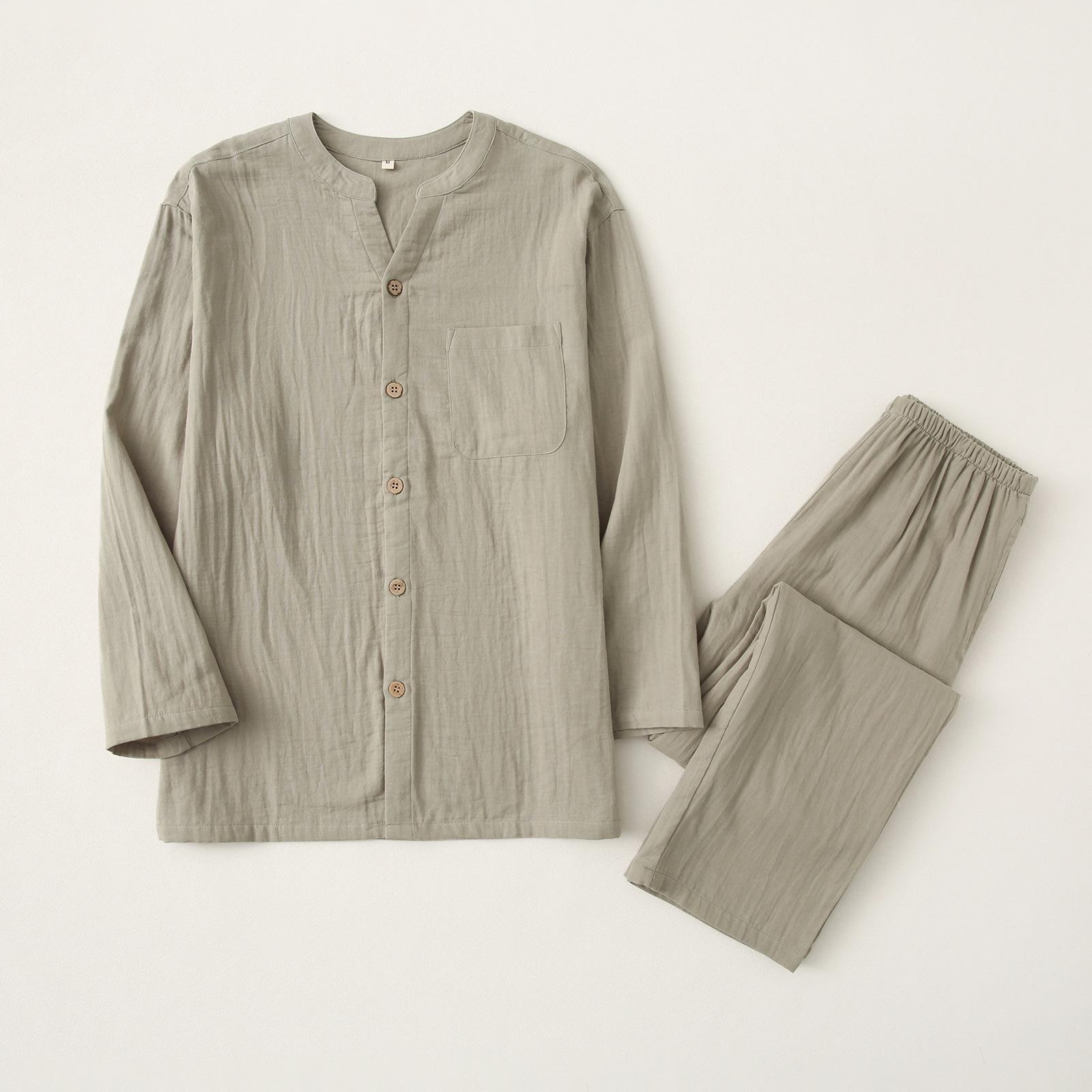 Japanese Style 100% Cotton Gauze Pajamas: Couple s Long-Sleeve, Long-Pants Set for Spring/Summer Extra Large
Japanese Style 100% Cotton Gauze Pajamas: Couple s Long-Sleeve, Long-Pants Set for Spring/Summer Extra Large