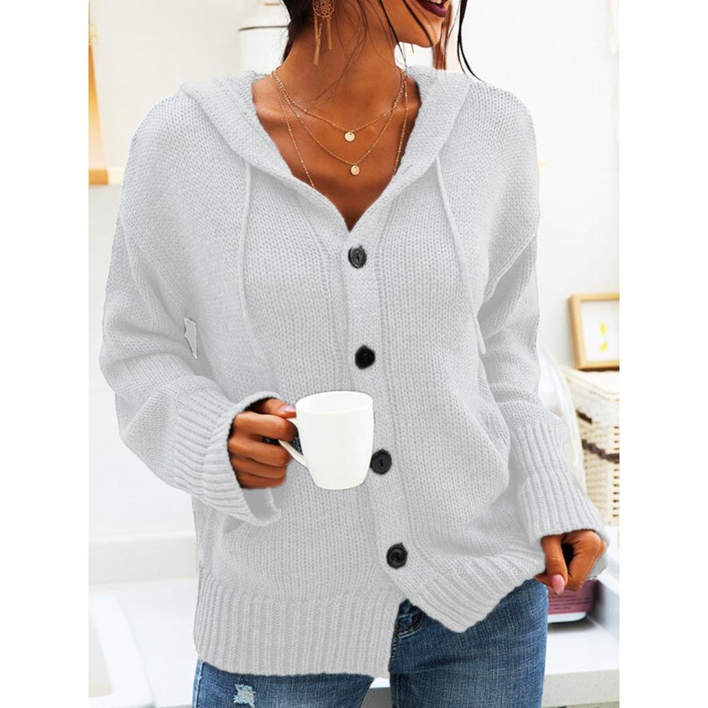 Hooded Single-breasted Sweater for Autumn and Winter, New Drawstring Knitted Cardigan for Women S
Hooded Single-breasted Sweater for Autumn and Winter, New Drawstring Knitted Cardigan for Women S