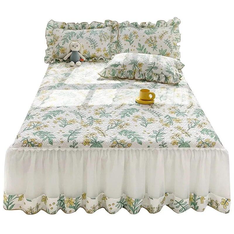 Юбка на кровать с цветочным принтом Покрывало Super King Queen Size с принтом, комплект из хлопка с оборками, стеганая двуспальная кровать для девочек с 2 подушками 120x200cm 47x79inch
Юбка на кровать с цветочным принтом Покрывало Super King Queen Size с принтом, комплект из хлопка с оборками, стеганая двуспальная кровать для девочек с 2 подушками 120x200cm 47x79inch