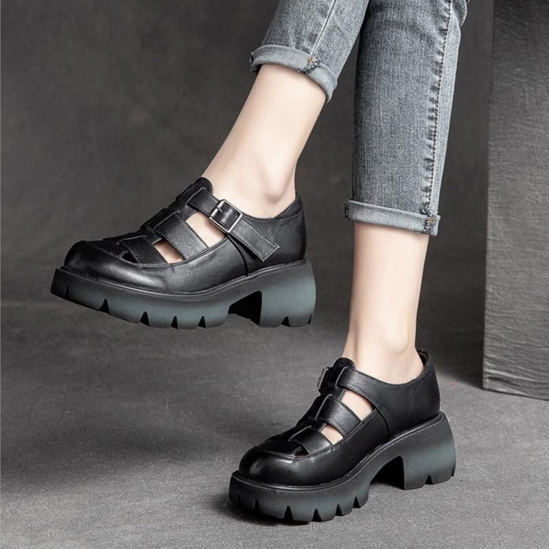 Johnature/босоножки из натуральной кожи с круглым носком и толстой подошвой на липучке, универсальные модные женские туфли на платформе 
Johnature/босоножки из натуральной кожи с круглым носком и толстой подошвой на липучке, универсальные модные женские туфли на платформе