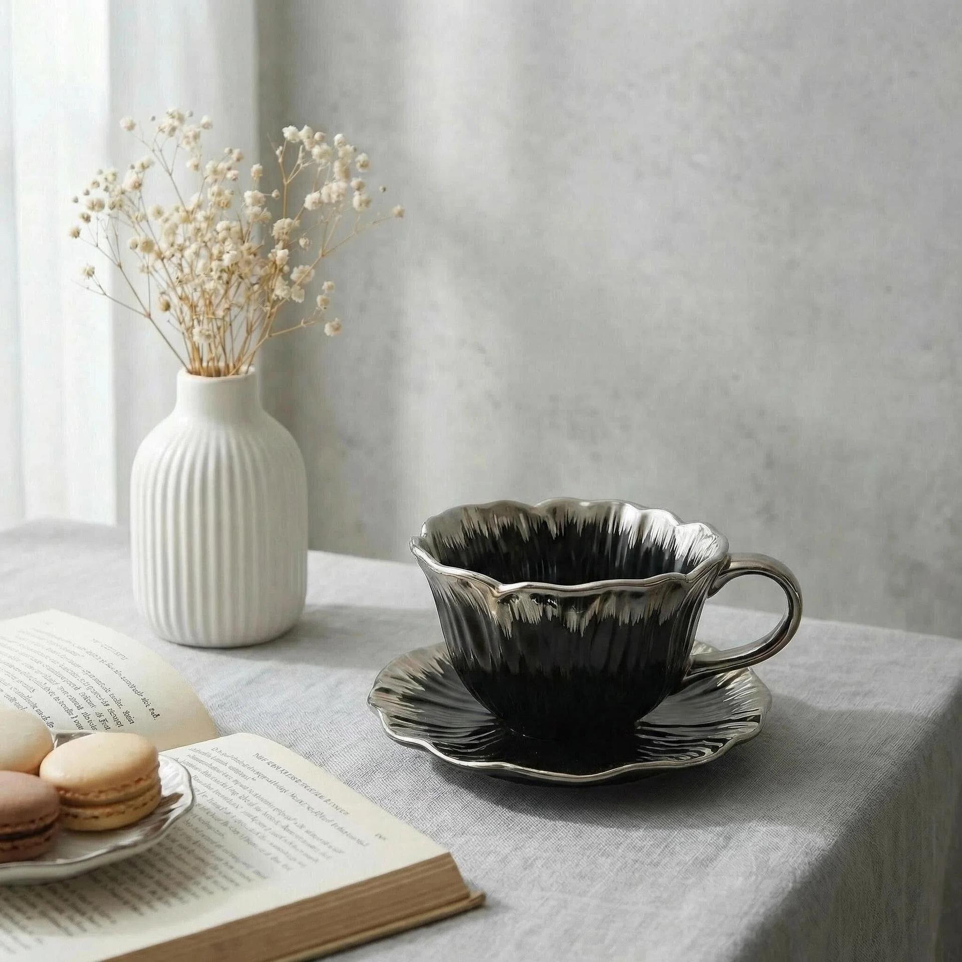 Exquisite Gold-plated Flower Ceramic Coffee Cup Plate Color Boxed Afternoon Tea Set, Retro High Aesthetic Value, Light Luxury
Exquisite Gold-plated Flower Ceramic Coffee Cup Plate Color Boxed Afternoon Tea Set, Retro High Aesthetic Value, Light Luxury