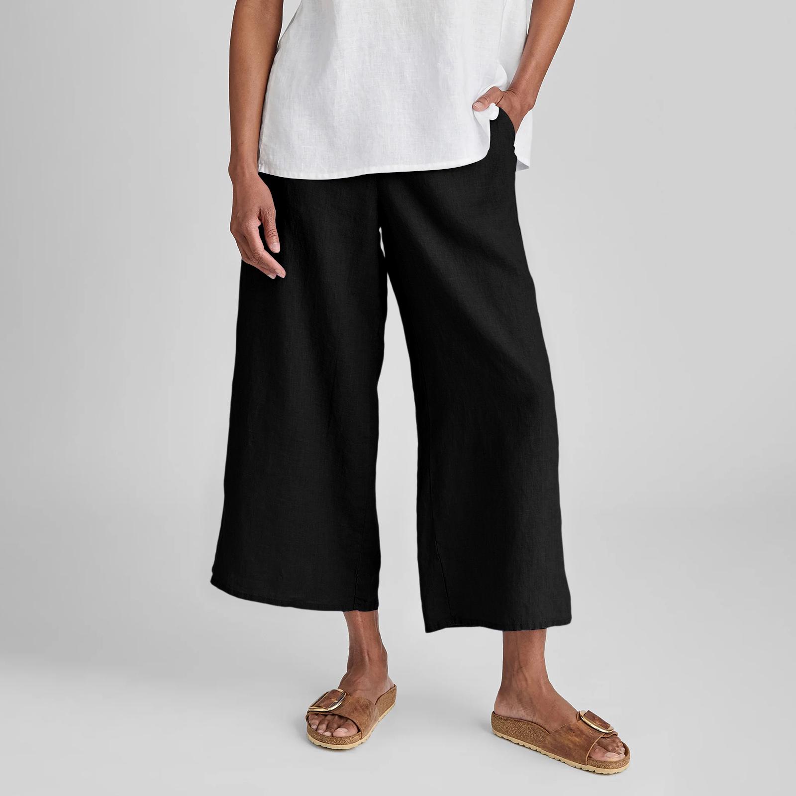 Women s Fashionable Color Pocket Elastic Waist Versatile Cotton And Linen Loose Casual Pants XXL чёрный
Women s Fashionable Color Pocket Elastic Waist Versatile Cotton And Linen Loose Casual Pants XXL чёрный