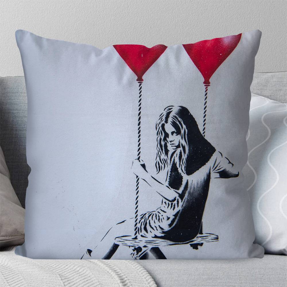 Banksy Graffiti Pillow Case Square Pillow Bedroom Sofa Leisure Comfort Cushion Car Living Room Home Decoration 16x16Inch
Banksy Graffiti Pillow Case Square Pillow Bedroom Sofa Leisure Comfort Cushion Car Living Room Home Decoration 16x16Inch
