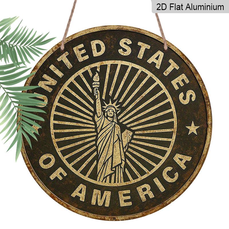 2D Flat, 1pc 7.87x7.87 Inch 2D Flat Round Aluminum Sign - United States of America Retro Wall Art with Statue of Liberty Design, Durable Metal 1pc
2D Flat, 1pc 7.87x7.87 Inch 2D Flat Round Aluminum Sign - United States of America Retro Wall Art with Statue of Liberty Design, Durable Metal 1pc