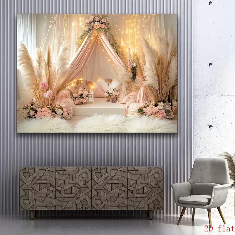 2D Rustic Pink Floral Backdrop, Pampas Grass Wedding Decoration Cloth 47.2x31.5inch/120*80cm
2D Rustic Pink Floral Backdrop, Pampas Grass Wedding Decoration Cloth 47.2x31.5inch/120*80cm