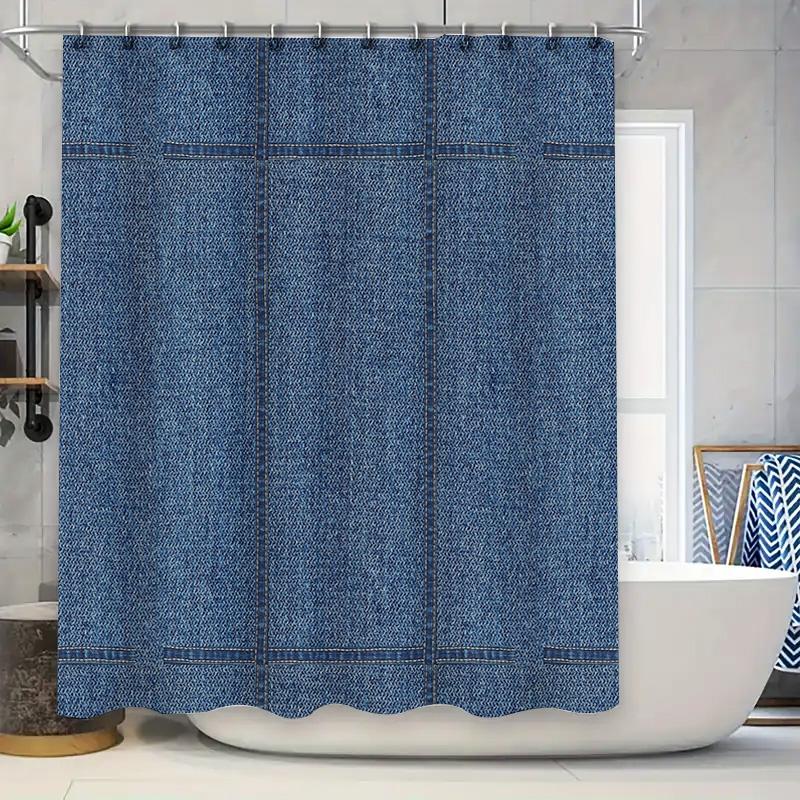 Modern Farmhouse Shower Curtain Waterproof Blue Denim Fabric Bathroom Decor Set Vintage Rustic Coastal Style Shower Liner W60H190(CM)-1 Pcs
Modern Farmhouse Shower Curtain Waterproof Blue Denim Fabric Bathroom Decor Set Vintage Rustic Coastal Style Shower Liner W60H190(CM)-1 Pcs