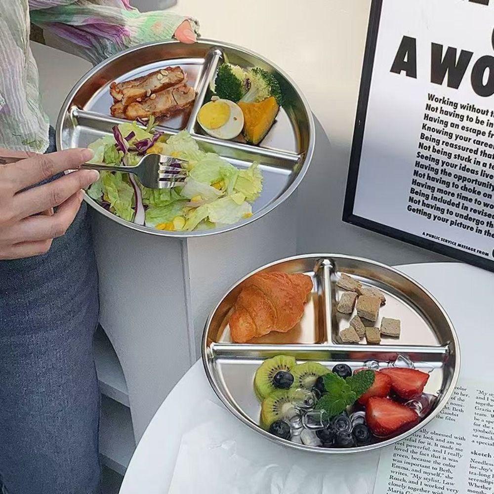 304 Stainless Steel Divided Plates 9 inch Food Trays Salad Barbecue Plate for Adults Kids 304 Stainless Steel
304 Stainless Steel Divided Plates 9 inch Food Trays Salad Barbecue Plate for Adults Kids 304 Stainless Steel