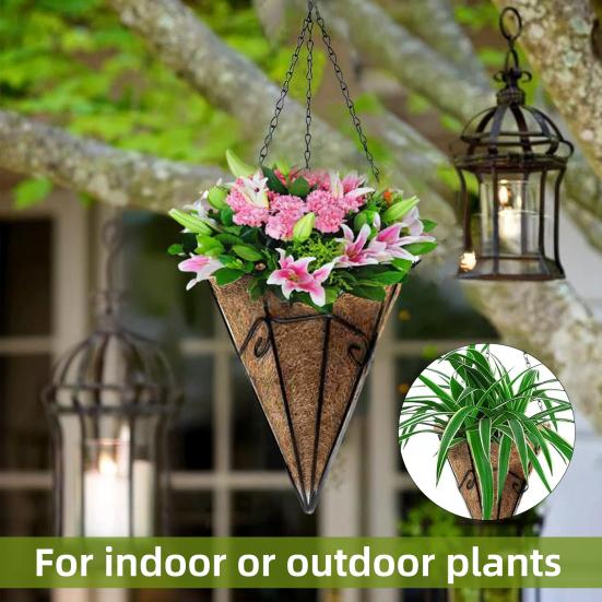 Yousheng Metal Hanging Planter Basket with Coconut Liners Easy Planting Hanging Iron Flower Pot Porch Balcony Garden Decor чёрный
Yousheng Metal Hanging Planter Basket with Coconut Liners Easy Planting Hanging Iron Flower Pot Porch Balcony Garden Decor чёрный