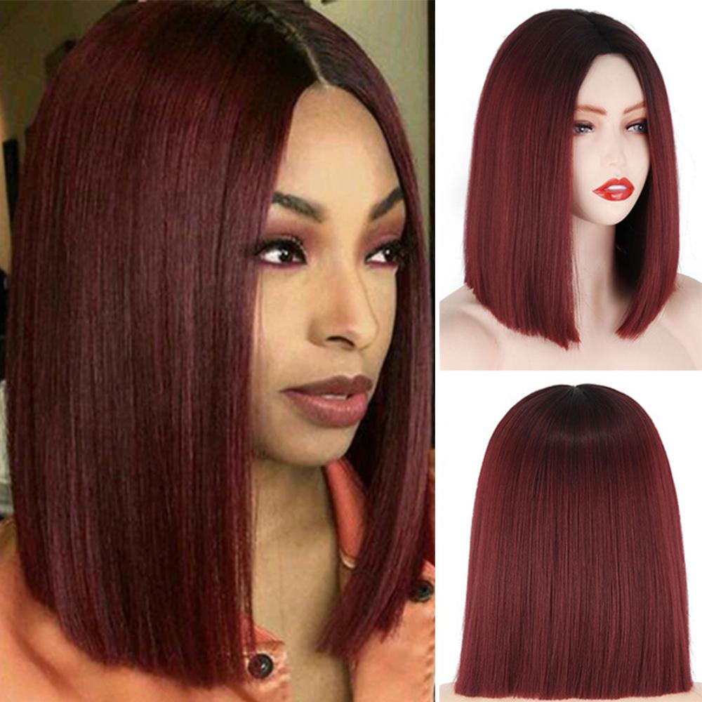 MISS WIG, женский модный парик до плеч, красное вино, без челки, прямой парик боб для женщин, повседневная одежда для косплея 
MISS WIG, женский модный парик до плеч, красное вино, без челки, прямой парик боб для женщин, повседневная одежда для косплея