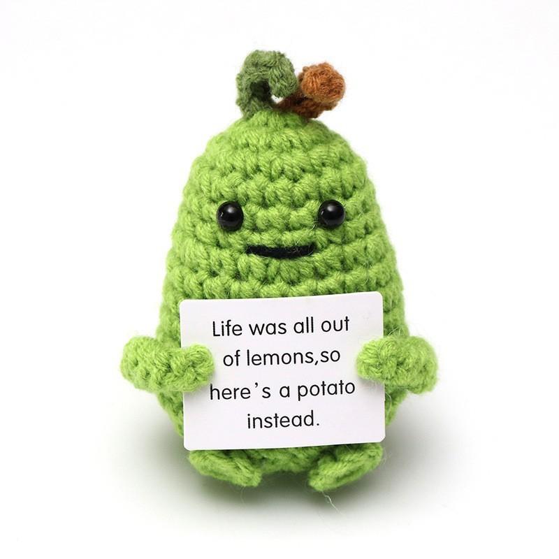 Милая креативная мини-вязаная вручную плюшевая маленькая кукла, украшения, вязаная шерстяная кукла, подарок на день рождения, украшения для интерьера офиса