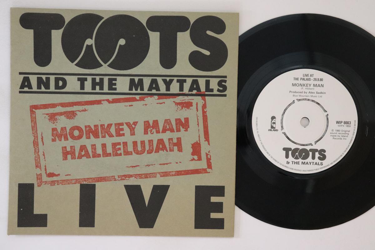 7inch Record TOOTS THE MAYTALS Live Monkey Man Hallelujah WIP6663 ISLAND 1980 UK Reggae Ska Dub Used
7inch Record TOOTS THE MAYTALS Live Monkey Man Hallelujah WIP6663 ISLAND 1980 UK Reggae Ska Dub Used