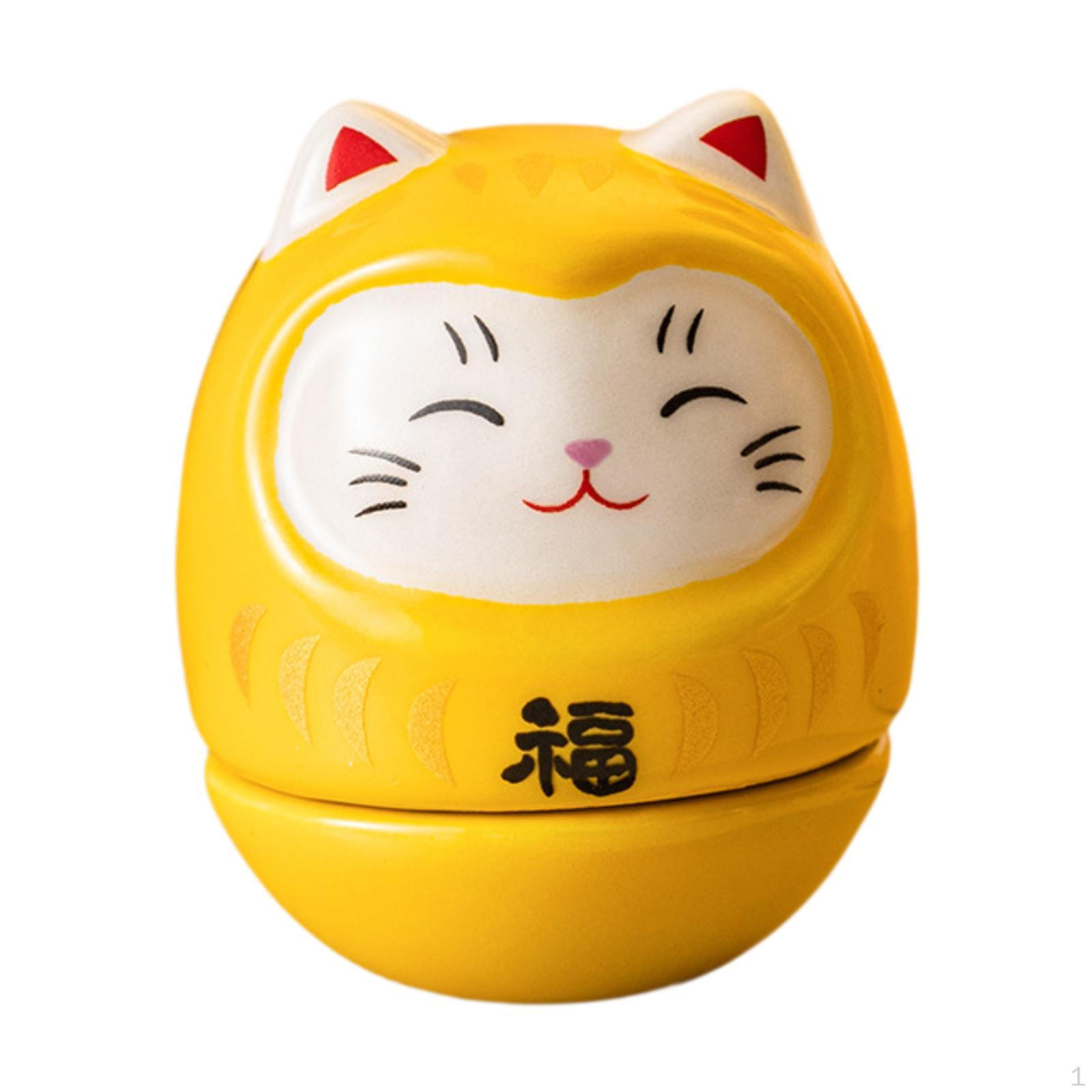 Керамическая статуэтка кошки удачи, неваляшка, 3,5x3,5x4 см, аксессуары для домашнего офиса, декор, декоративные
Керамическая статуэтка кошки удачи, неваляшка, 3,5x3,5x4 см, аксессуары для домашнего офиса, декор, декоративные