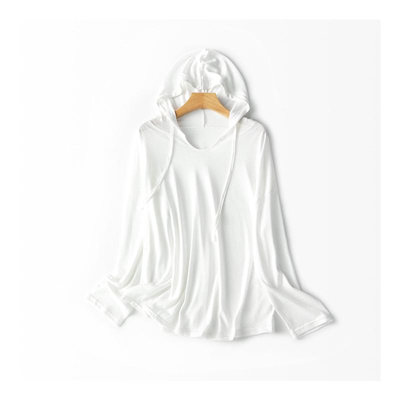 Летний тонкий трикотажный верх с капюшоном, с длинными рукавами, новый, свободный, модный, повседневный, однотонный пуловер One Size белый
Летний тонкий трикотажный верх с капюшоном, с длинными рукавами, новый, свободный, модный, повседневный, однотонный пуловер One Size белый