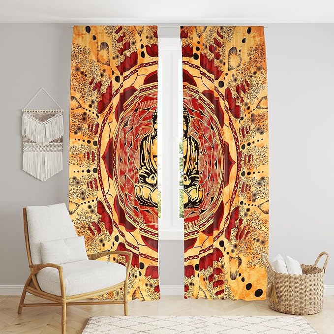 Bless International Красивые индийские богемные психоделические хиппи-панели для штор в стиле тай-дай для спальни, гостиной, балкона (Золотой Будда) 83 L x 38 W
Bless International Красивые индийские богемные психоделические хиппи-панели для штор в стиле тай-дай для спальни, гостиной, балкона (Золотой Будда) 83 L x 38 W