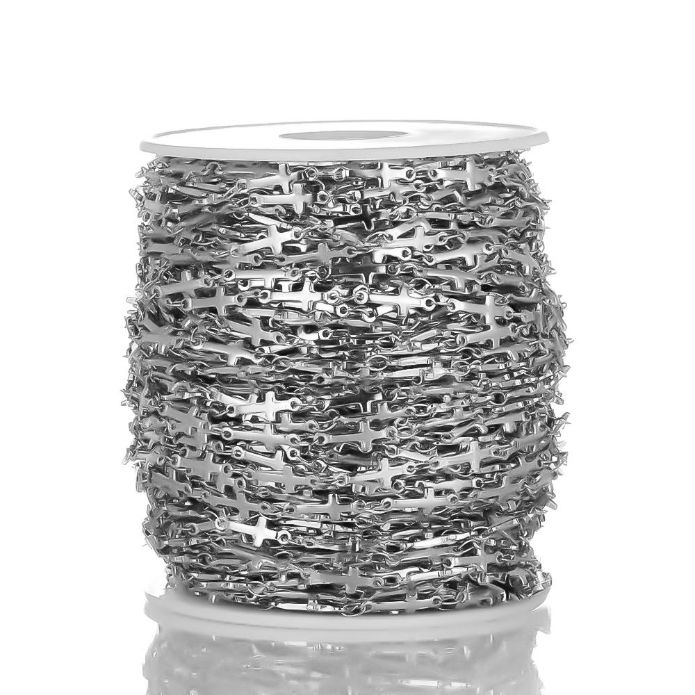 1 Meter Stainless Steel Cross Chains for DIY Jewelry Making Necklace Component Crafts Accessories Handmade Bulk Body Chains
1 Meter Stainless Steel Cross Chains for DIY Jewelry Making Necklace Component Crafts Accessories Handmade Bulk Body Chains