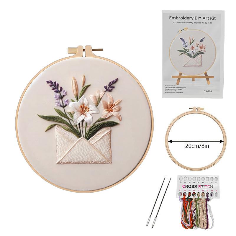 DIY Floral Love Letter Embroidery Kit Cross Pattern: Lilies & Lavender, Romantic Hand Embroideries
DIY Floral Love Letter Embroidery Kit Cross Pattern: Lilies & Lavender, Romantic Hand Embroideries