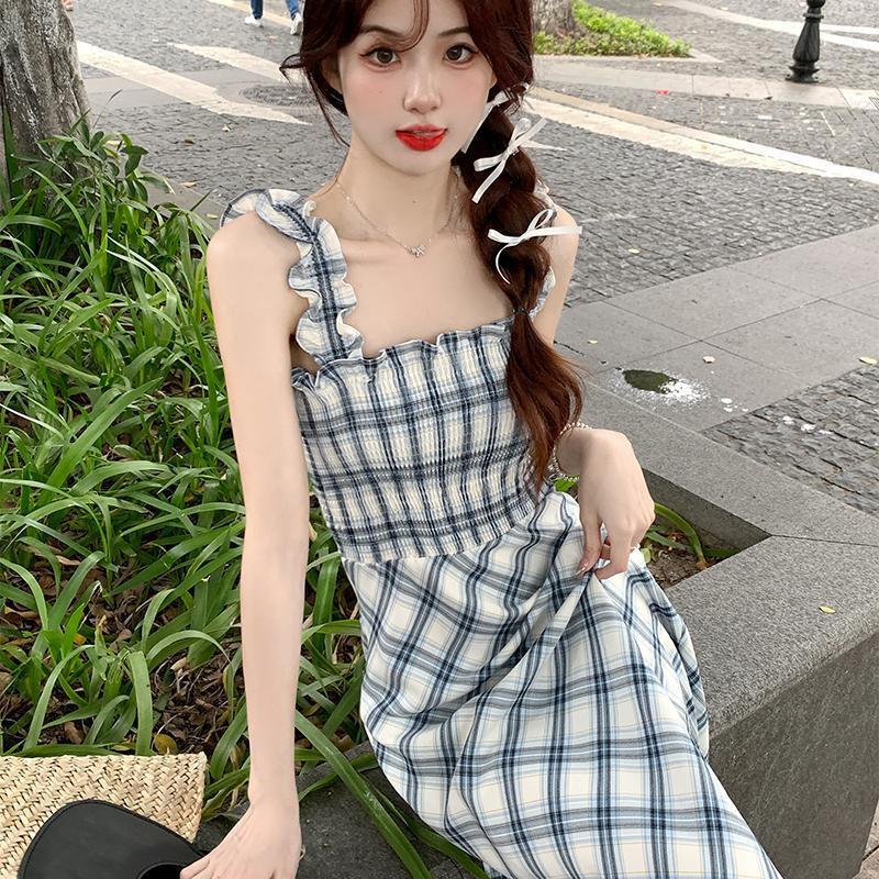 Sweet and Gentle Wind Plaid Suspender Dress Women s Summer New Retro Sleeveless Waist Coffee Break Medium and Long Dress 2XL
Sweet and Gentle Wind Plaid Suspender Dress Women s Summer New Retro Sleeveless Waist Coffee Break Medium and Long Dress 2XL