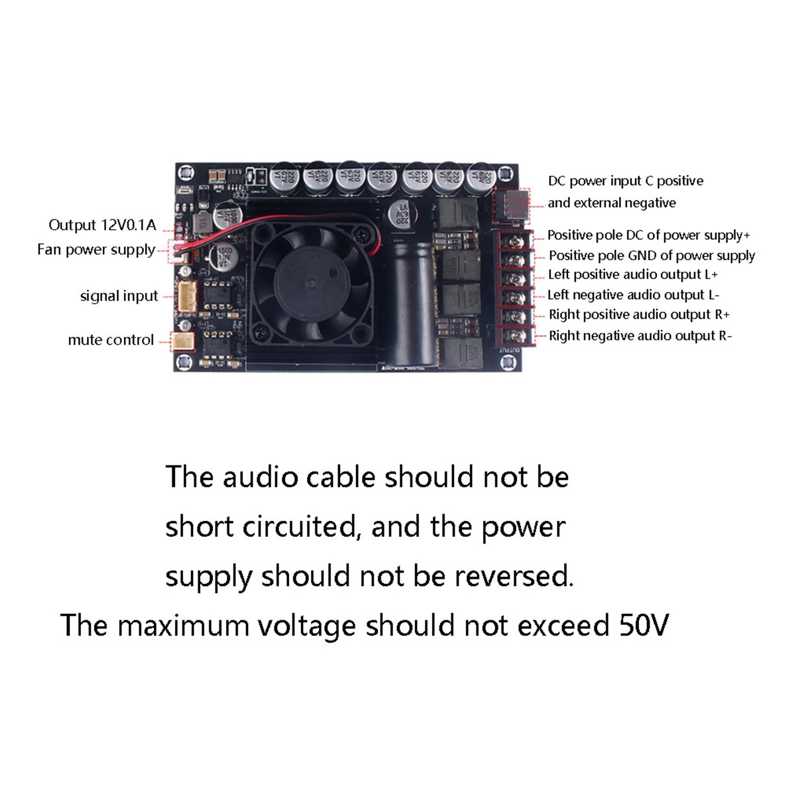 TPA3255 Highly Power Digital Amplifiers Board Capable of Driving 4-8Ohm Speakers 300Wx2 Output Enhances Sound 1
TPA3255 Highly Power Digital Amplifiers Board Capable of Driving 4-8Ohm Speakers 300Wx2 Output Enhances Sound 1
