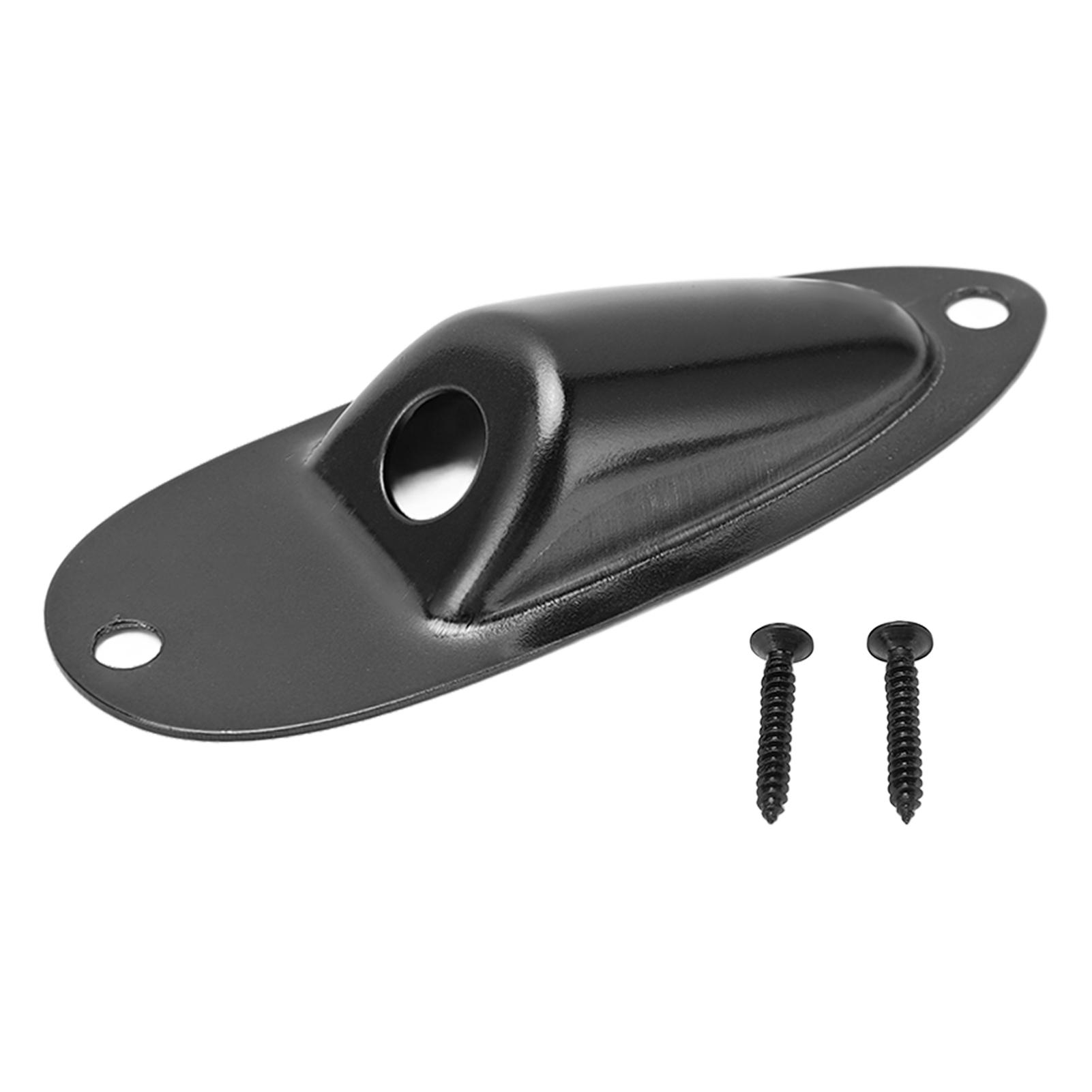 Electric Guitar Jack Plate Input Output Socket Boat Style Instrument Accessory with Screw Black
Electric Guitar Jack Plate Input Output Socket Boat Style Instrument Accessory with Screw Black