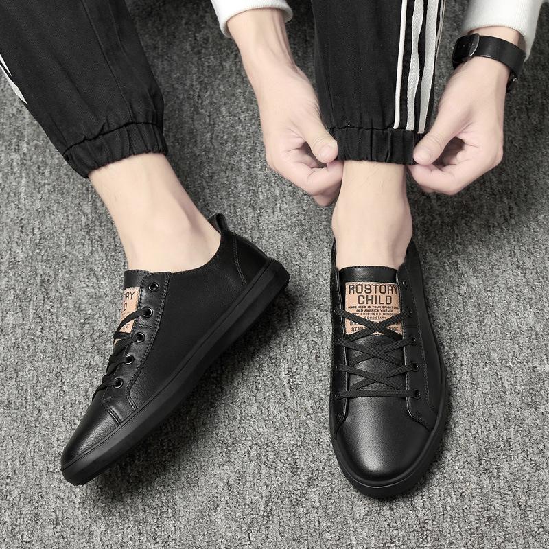 Summer new men s white shoes trendy fashion youth board shoes Korean version lace-up two-layer cowhide casual men s shoes 46 чорний
Summer new men s white shoes trendy fashion youth board shoes Korean version lace-up two-layer cowhide casual men s shoes 46 чорний