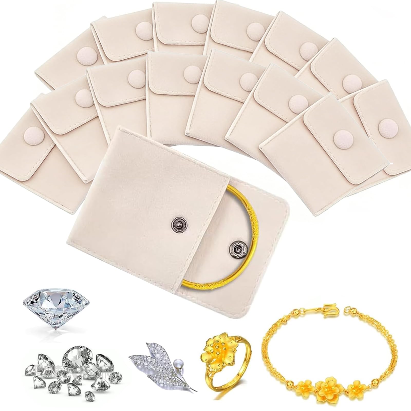 15 Pcs Velvet Jewellery Bags with Snap Button,Velvet Pouches Gift Packaging Bags for Wedding,Party,Christmas, Birthday Favours,Valentine s Day бежевый
15 Pcs Velvet Jewellery Bags with Snap Button,Velvet Pouches Gift Packaging Bags for Wedding,Party,Christmas, Birthday Favours,Valentine s Day бежевый