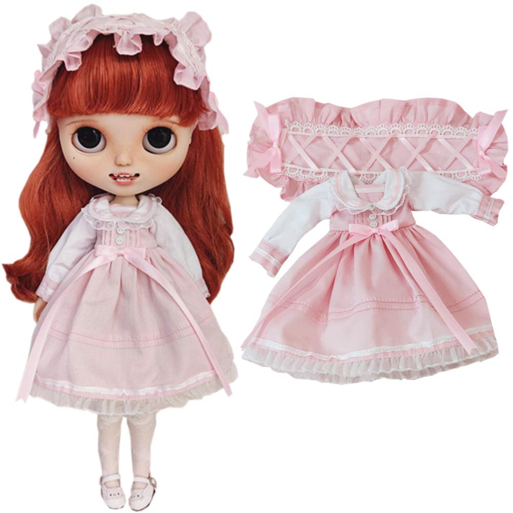 rakulifey Blythe doll outfit, one-piece dress, Neo Blythe outfit set with hair accessory, compatible with Obitsu 24 dolls, cute 2-piece set (pink)
rakulifey Blythe doll outfit, one-piece dress, Neo Blythe outfit set with hair accessory, compatible with Obitsu 24 dolls, cute 2-piece set (pink)