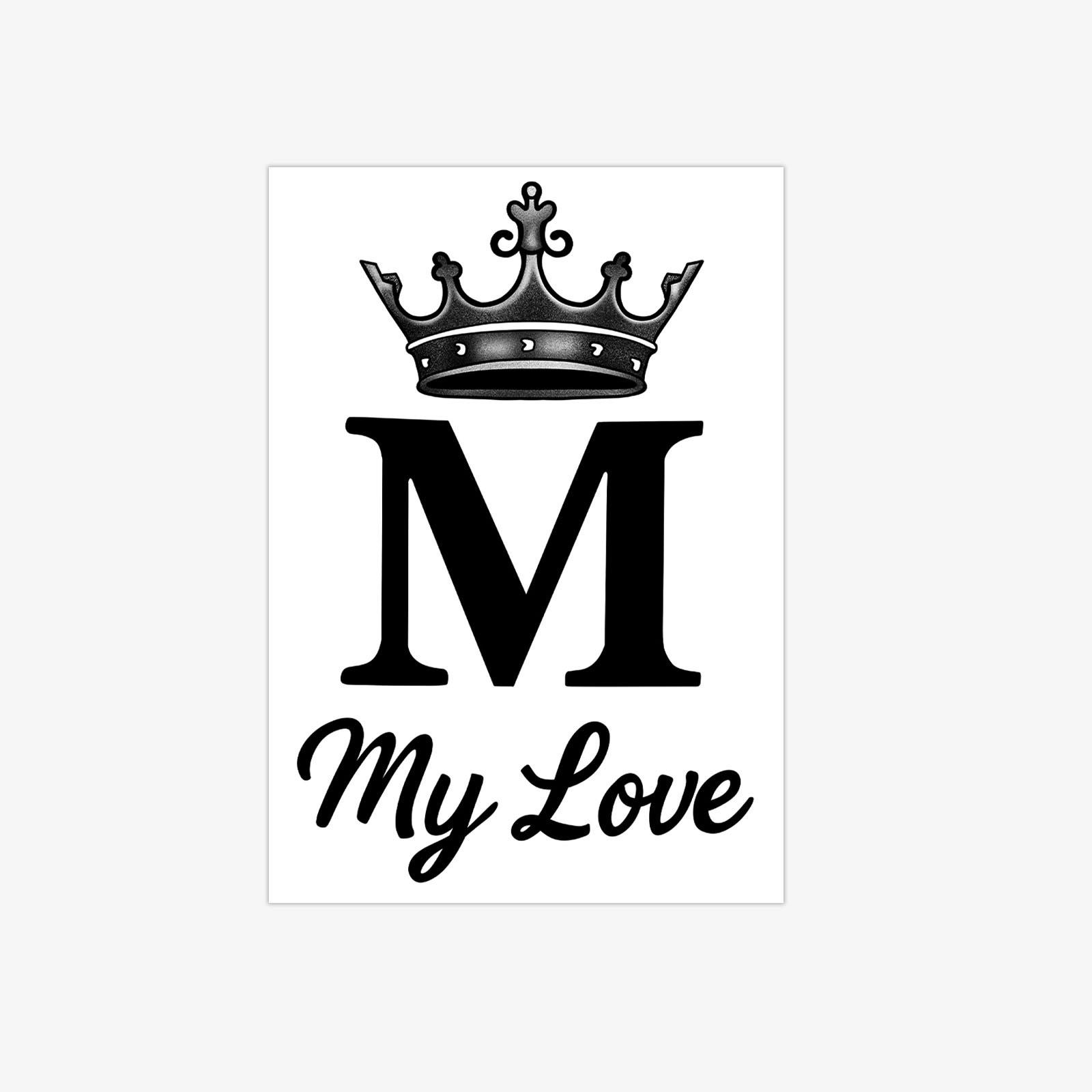 Crown Letter M My Love Tattoo Sticker, Waterproof And Long-Lasting, Couple S Personalized Commemorative Arm Sticker 7*10
Crown Letter M My Love Tattoo Sticker, Waterproof And Long-Lasting, Couple S Personalized Commemorative Arm Sticker 7*10