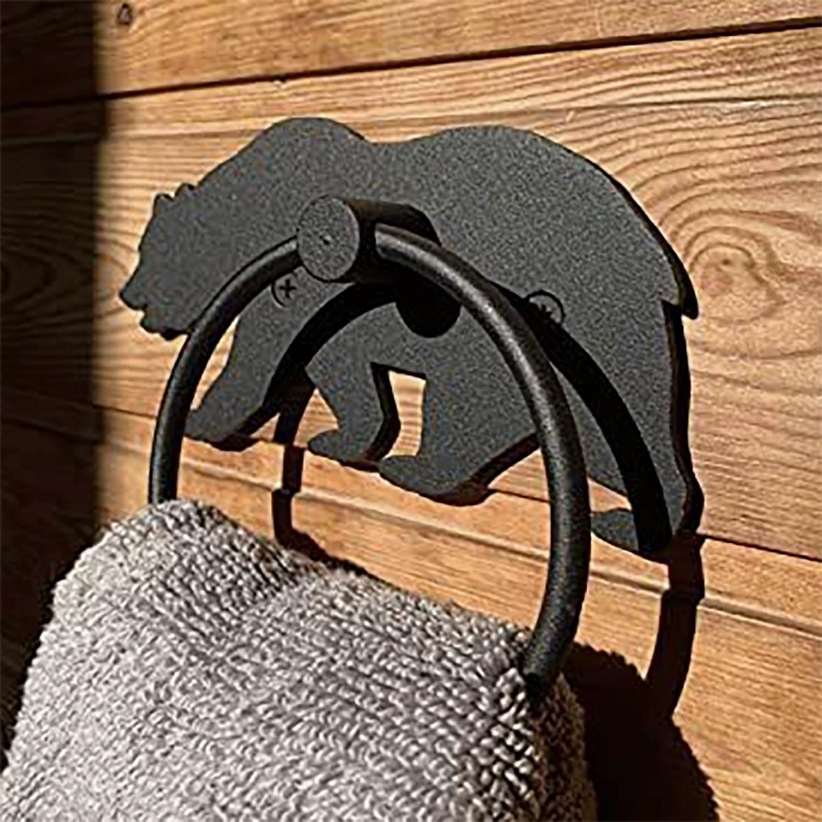 Metal Wall Mounted Towel Ring Bear Towel Ring Towel Holder Bathroom Wall Mounted Metal Hand Towel Holder Wall Decor for Kitchen Home Hanging Decor чорний
Metal Wall Mounted Towel Ring Bear Towel Ring Towel Holder Bathroom Wall Mounted Metal Hand Towel Holder Wall Decor for Kitchen Home Hanging Decor чорний
